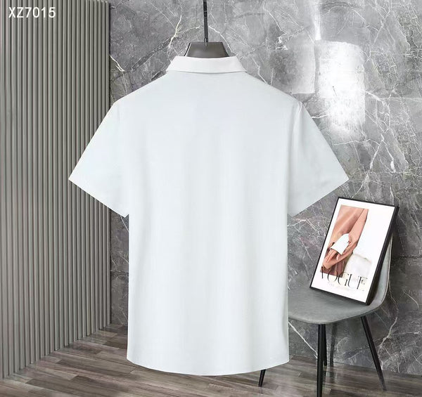 Luxury Patched Logo Regular Fit  Half Sleeve Shirt