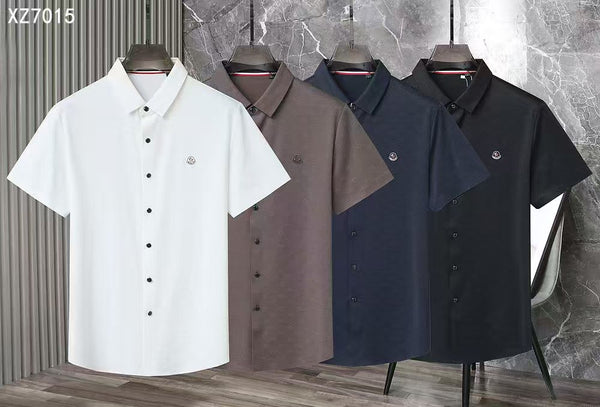 Luxury Patched Logo Regular Fit  Half Sleeve Shirt