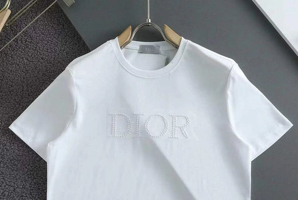 Branded Round Neck Embroidered Logo Cotton T-Shirt