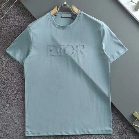 Branded Round Neck Embroidered Logo Cotton T-Shirt