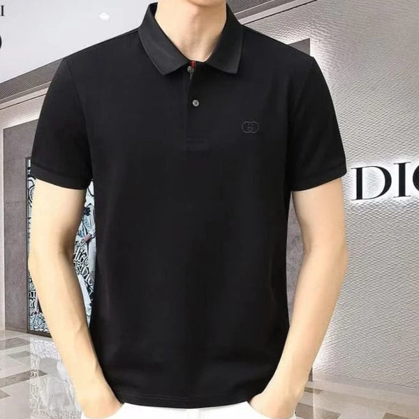 Premium  GG Embroidery Logo Polo T-shirt