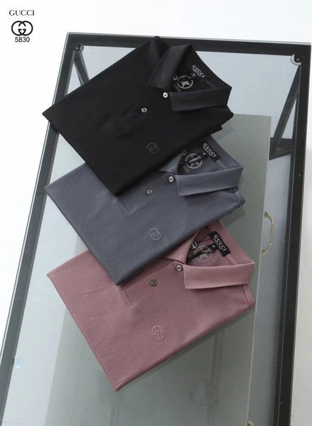 Premium  GG Embroidery Logo Polo T-shirt