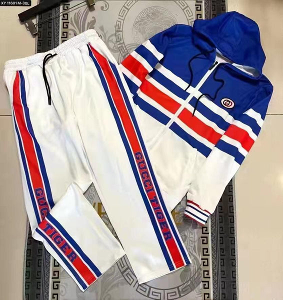 Luxury  Striped Tracksuit  Premium Designer Hoodie & Straight  Fit Lower