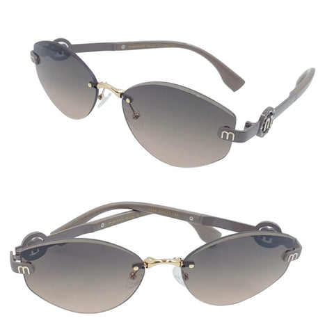 Premium Women’s Designer Rimless Gradient Sunglasses
