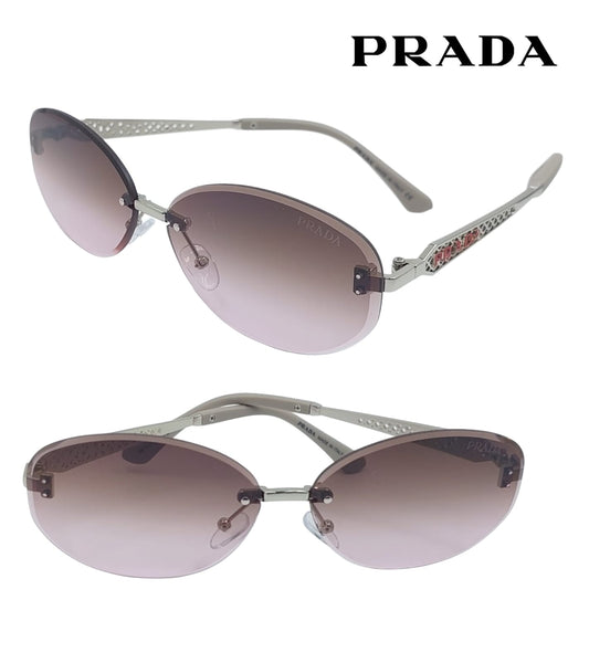 Luxury Rimless Oval Gradient Sunglasses For Women