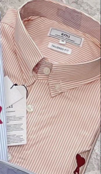 Premium Button-Down Collar Logo-Embroidered Striped Shirt