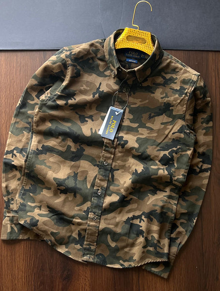 Premium Camouflage Button-Down Shirts  Military-Inspired Collection