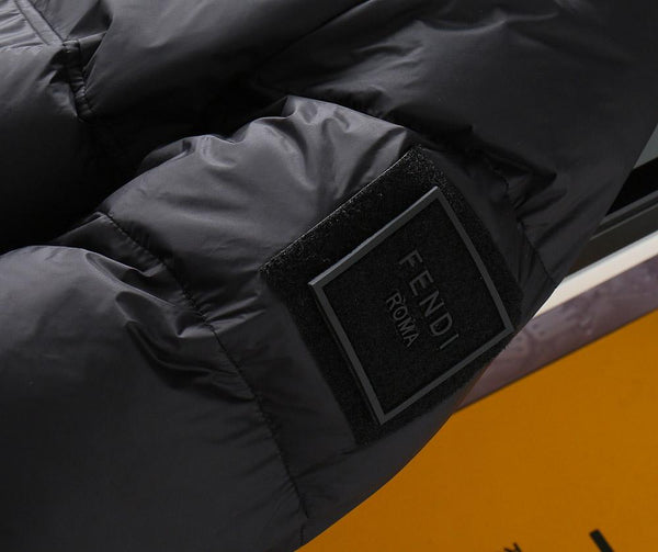 Luxury Black Puffer Jacket with Hood – Winter Streetwear Style