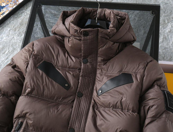 Luxury Black Puffer Jacket with Hood – Winter Streetwear Style