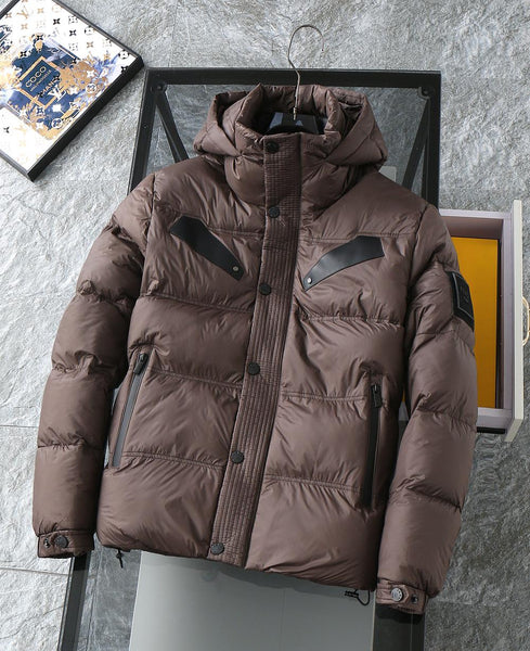 Luxury Black Puffer Jacket with Hood – Winter Streetwear Style