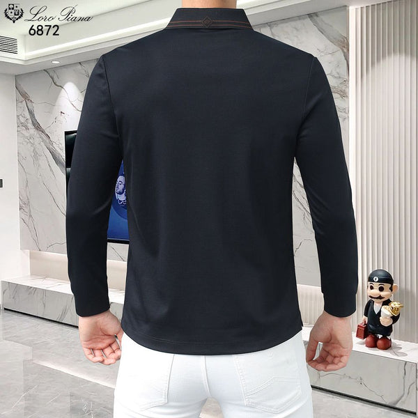 Luxury Long Sleeve Polo T-Shirt – Elegant Casual