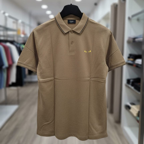 Premium Beige Polo T-Shirt with  Brand Logo