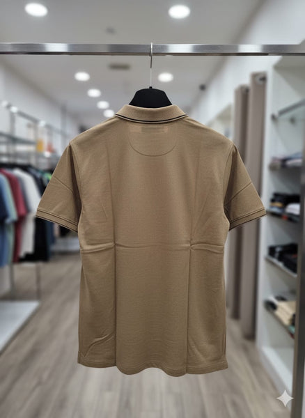 Premium Beige Polo T-Shirt with  Brand Logo