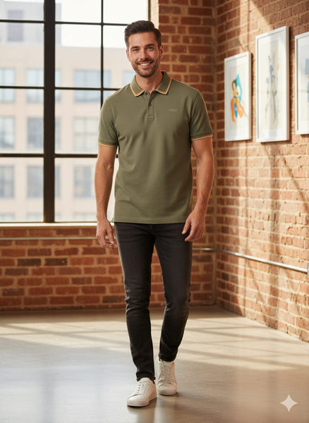 Premium  Classic Polo Shirt with Contrast Tipping