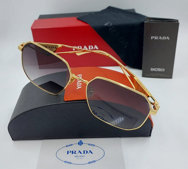 Gold Frame Luxury Square Sunglasses – Gradient Lens Edition