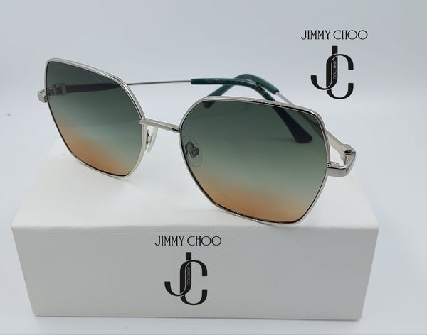 Luxury Geometric Gradient Sunglasses – Silver Frame Edition