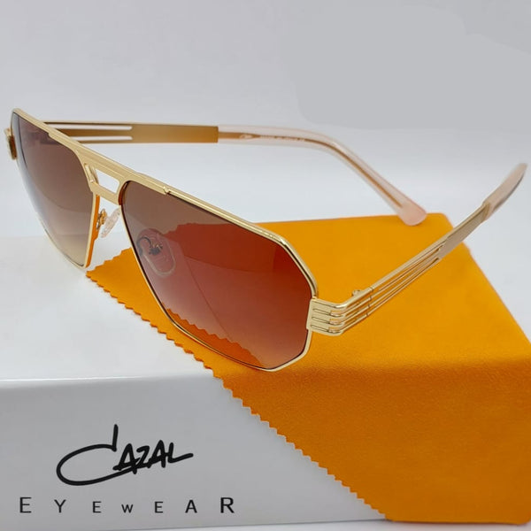 Luxury Gold Frame Sunglasses – Iconic Design with Gradient Amber Lenses
