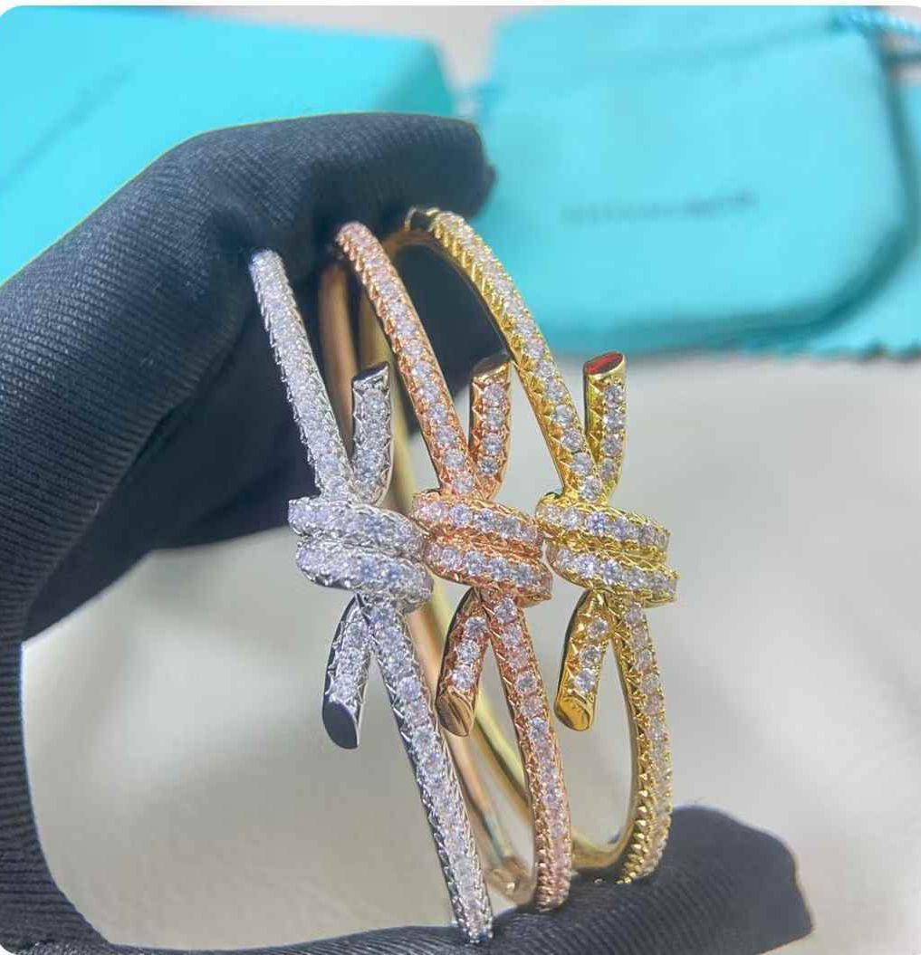 Elegance Diamond Knot Nail Bangle