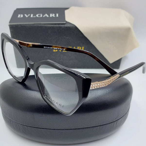 Designer Eyeglasses with Crystal-Embellished Temples