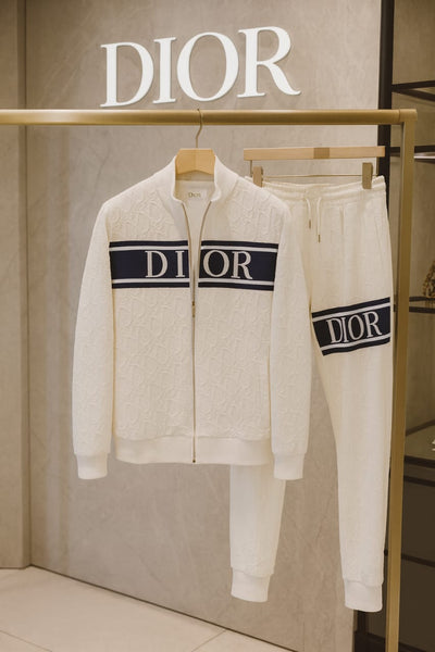 Premium White Tracksuit with Signature Logo Detailing