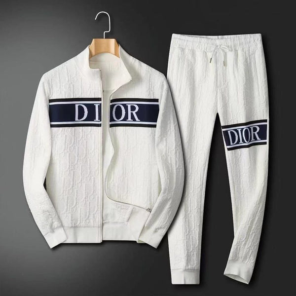 Premium White Tracksuit with Signature Logo Detailing
