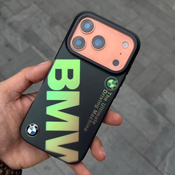 3D Dynamic Color-Shift Silicone Case for iPhone 17 Series – Premium Soft-Touch Protection with Signature BMW Emblem