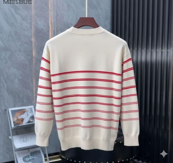 Stylish Stripe Design Sweater