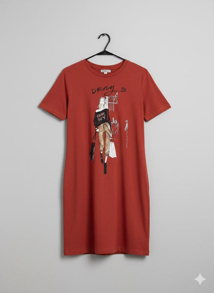 Luxury Women's Graphic Midi Dress