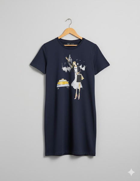 Luxury Women's Graphic Midi Dress