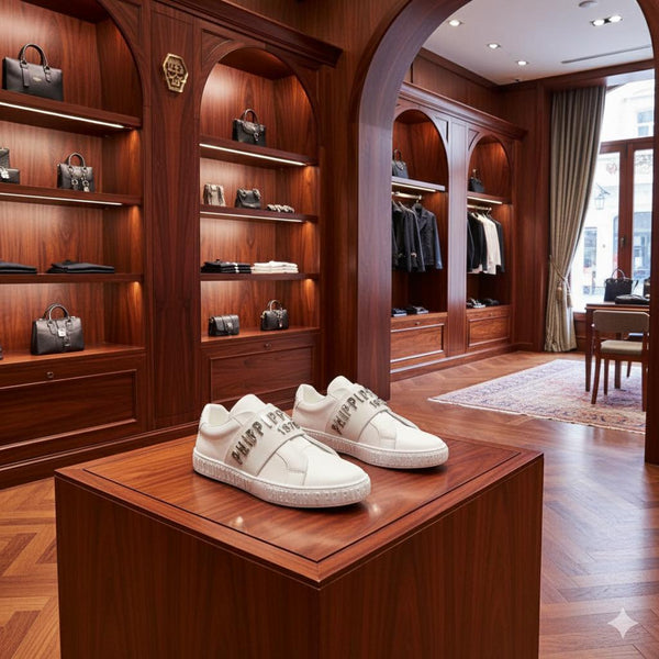 Luxury and Elegant Low-Top Sneakers With Logo Initial