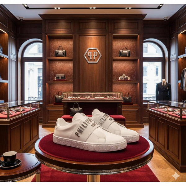 Luxury and Elegant Low-Top Sneakers With Logo Initial