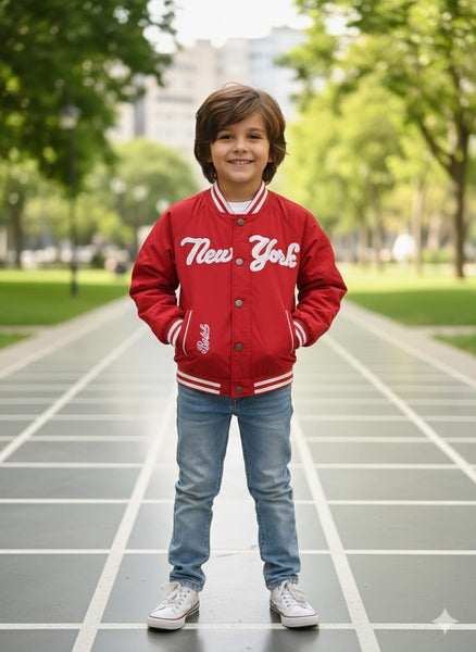 Trendy Red Jacket for Kids Cozy Winter Style
