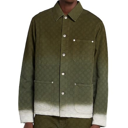 Bleached GG cotton Denim Jacquard Shirt