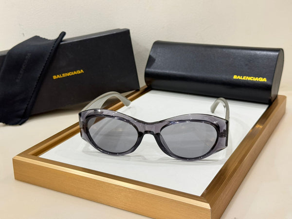 Luxe Bold BB Emblem Oval Shield Sunglasses