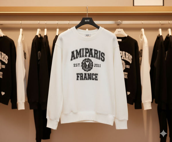 Premium  White Branded Pullover