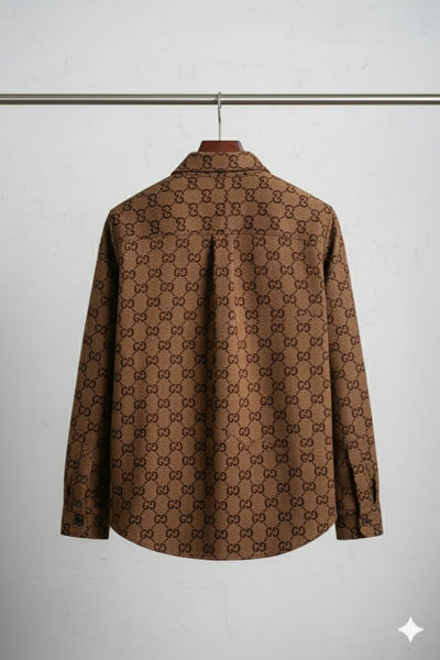 Branded  Monogram Print Luxury  Shacket