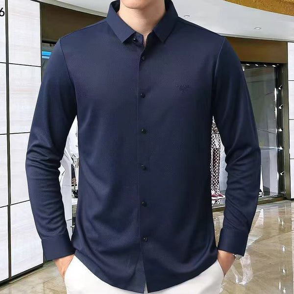 Premium Embossed  Brand Logo Full Sleeve Shirt