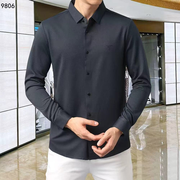 Premium Embossed  Brand Logo Full Sleeve Shirt