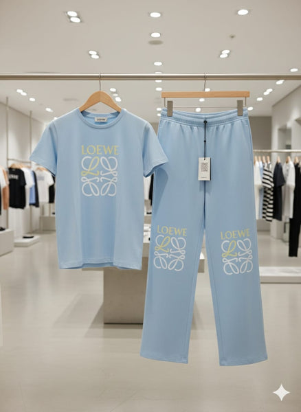Sky Blue Luxury Co-ord Set Effortless Elegance in Comfort