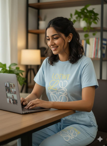 Sky Blue Luxury Co-ord Set Effortless Elegance in Comfort