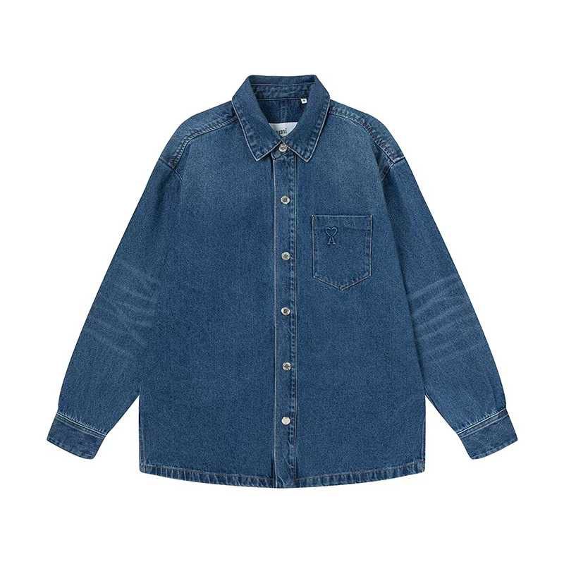 Premium Initial Brand Logo denim Shirt