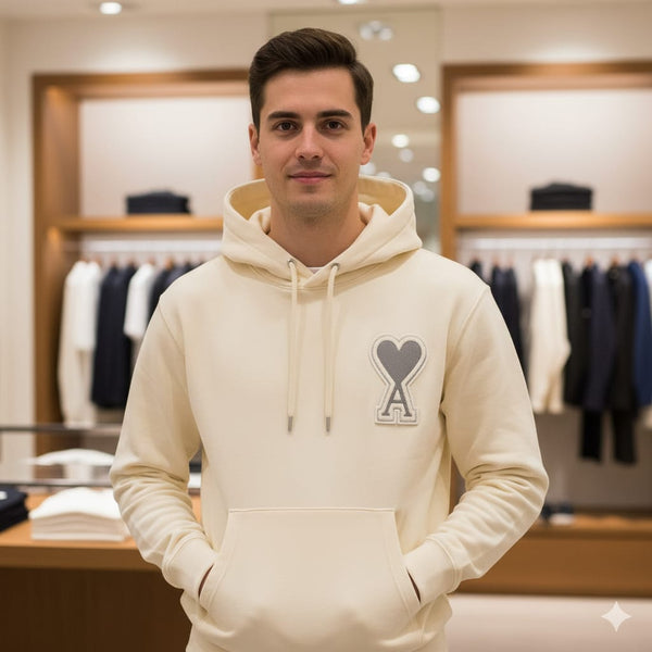 Exclusive Branded Hoodie with Heart-A Chest Logo