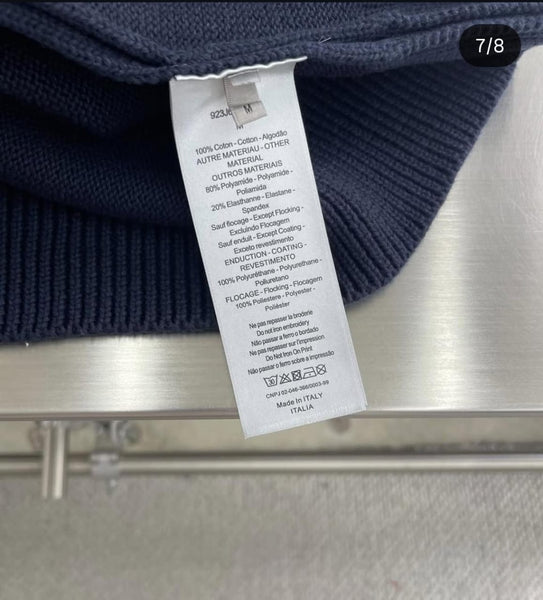 Branded  Navy Blue Knit Sweater  Effortless Luxury Statement