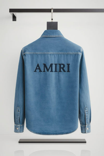 Blue Denim Western Shirt Classic Elegance with Modern Edge