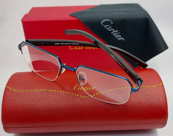 Exclusive Rimless Eyeglasses Luxury Wooden Temple Frame