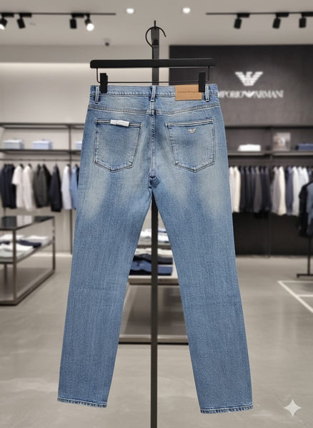 Exclusive Classic Light Blue Distressed Denim Jeans