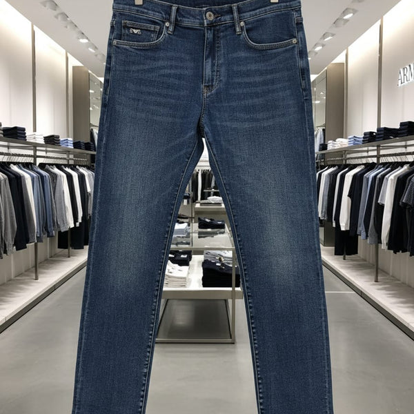 Casual Chic Blue Jeans with Vintage Fade Effect