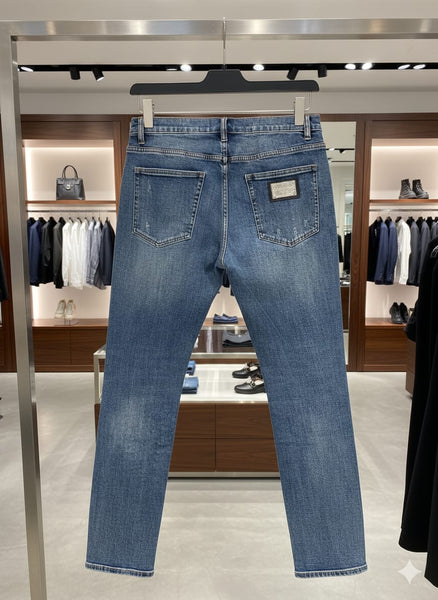 Exclusive Signature Lightly Ripped Denim Modern Casual Fit