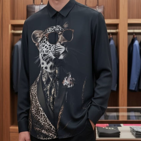 Luxe Panther Print Designer Shirt