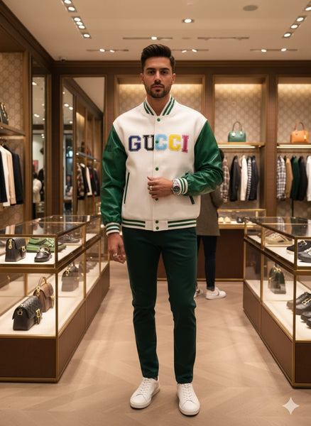 Imported  Multicolor Varsity Jacket